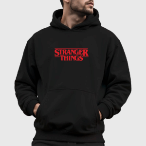 Accueil capuche imprimé noir stranger things